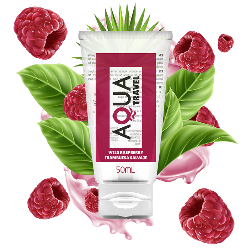 Aqua Travel - Lubrificante À Base De Água Aqua Travel Sabor De Framboesa Selvagem - 50 Ml