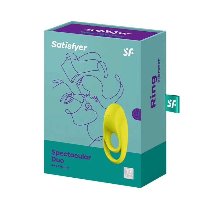SATISFYER - SPECTACULAR DUO ANEL VIBRADOR AMARELO