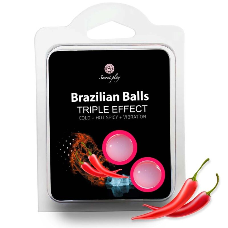 SECRETPLAY - SET 2 BRAZILIAN BALLS EFEITO TRIPLO