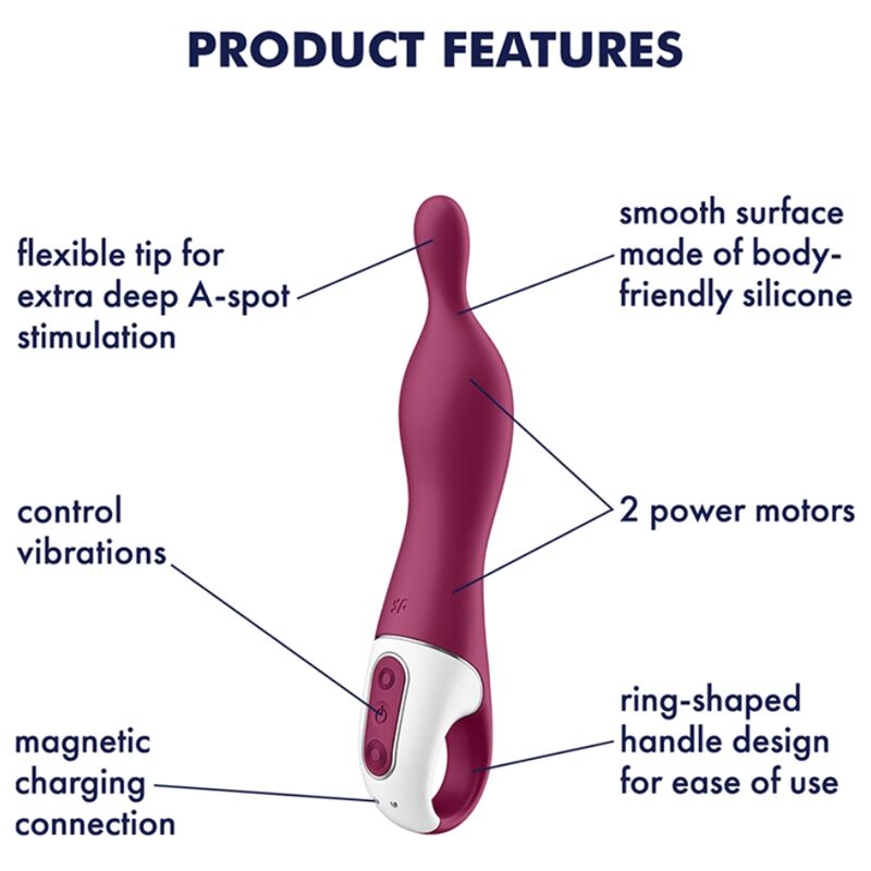 SATISFYER - AMAZING 1 VIBRADOR PONTO A BERRY