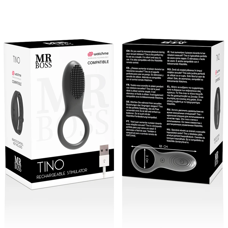 TINO ANEL ESTIMULADOR + CONTROLO REMOTO WATCHME - Sex Shop Sexy
