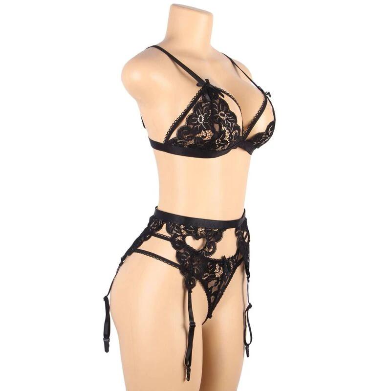 CONJUNTO DE 3 PEÇAS SUTIÃ + LIGADOR + TANGA - SEX SHOP SEXY - Sex Shop Sexy