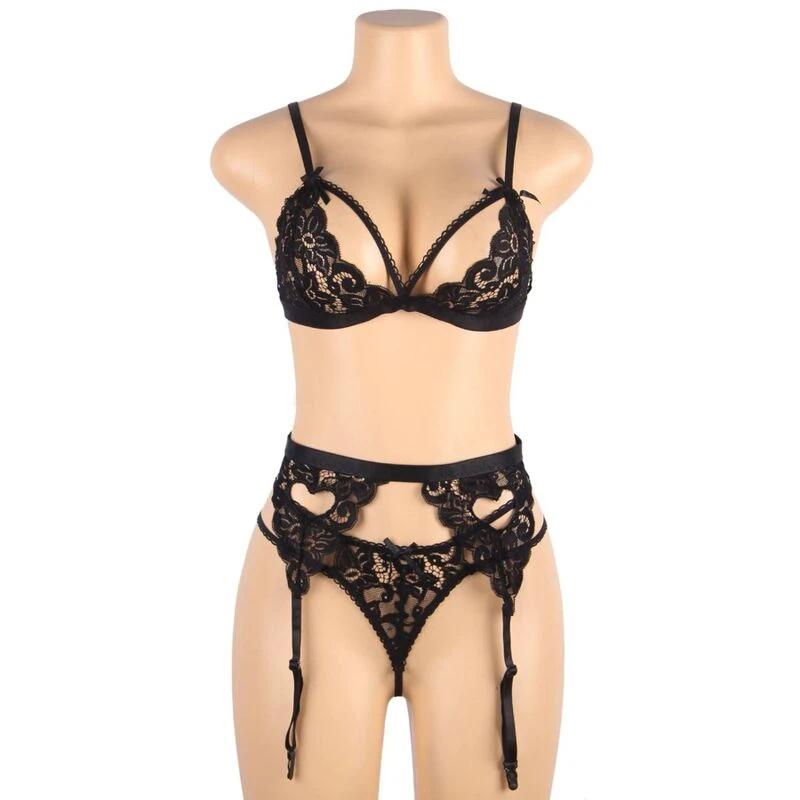 CONJUNTO DE 3 PEÇAS SUTIÃ + LIGADOR + TANGA - SEX SHOP SEXY - Sex Shop Sexy