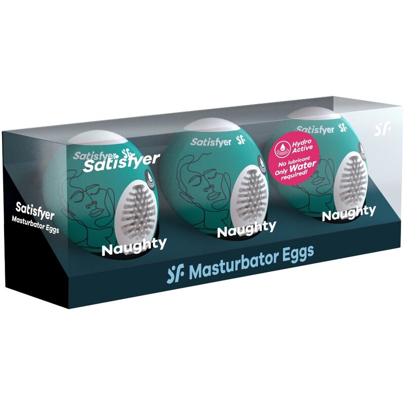 SATISFYER - 3 OVOS MASTURBADORES NAUGHTY