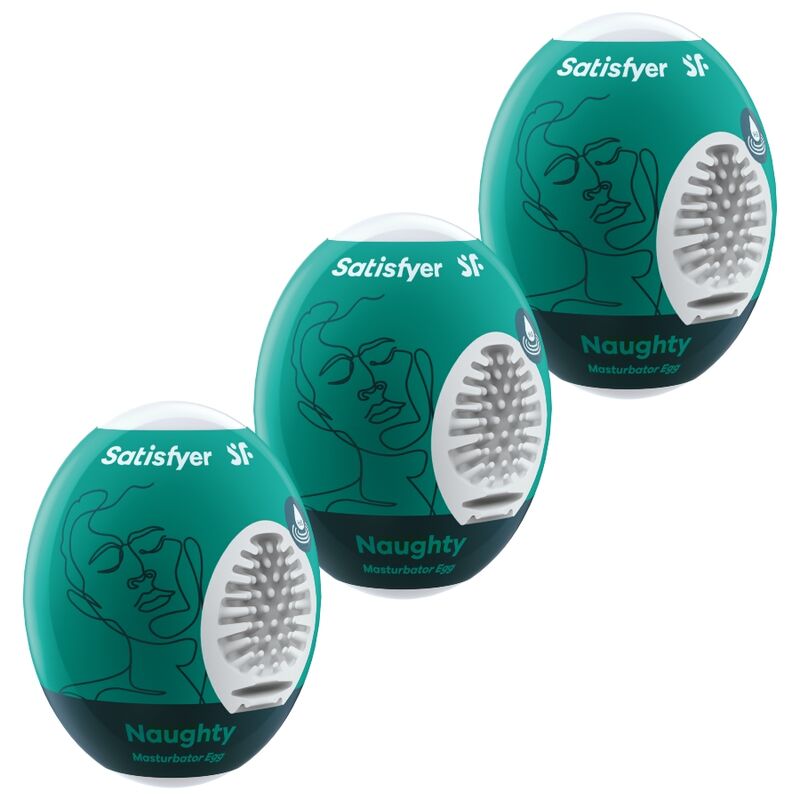 SATISFYER - 3 OVOS MASTURBADORES NAUGHTY