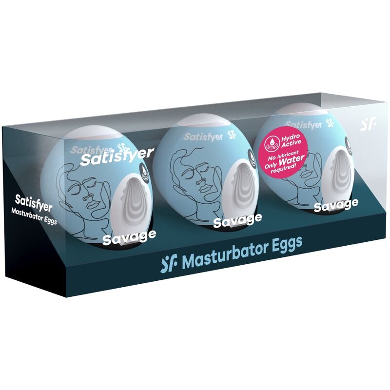 SATISFYER - 3 OVOS MASTURBADORES SAVAGE