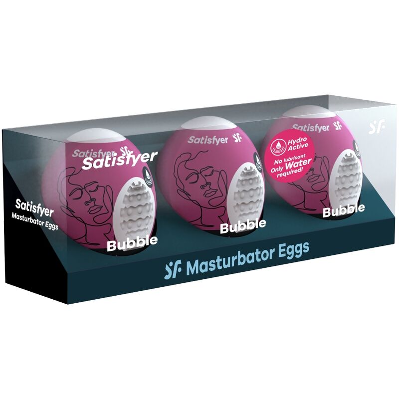 SATISFYER - 3 OVOS MASTURBADORES BUBBLE