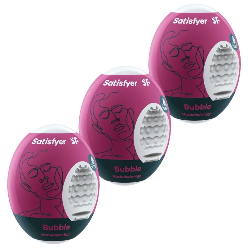 SATISFYER - 3 OVOS MASTURBADORES BUBBLE