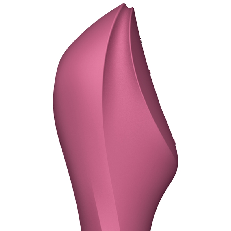 SATISFYER - VIBRADOR DE PULSO DE AR ​​CURVY TRINITY 3 VERMELHO