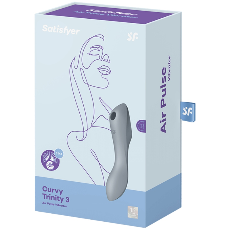 SATISFYER - CURVY TRINITY 3 ESTIMULADOR E VIBRADOR CINZA