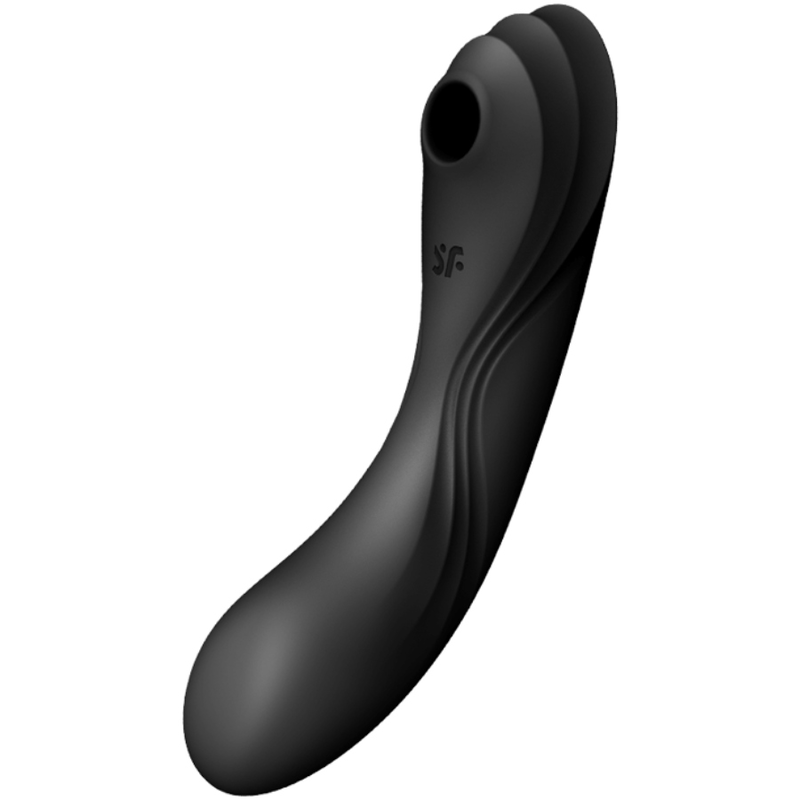 SATISFYER - VIBRADOR DE PULSO DE AR ​​CURVY TRINITY 4 PRETO