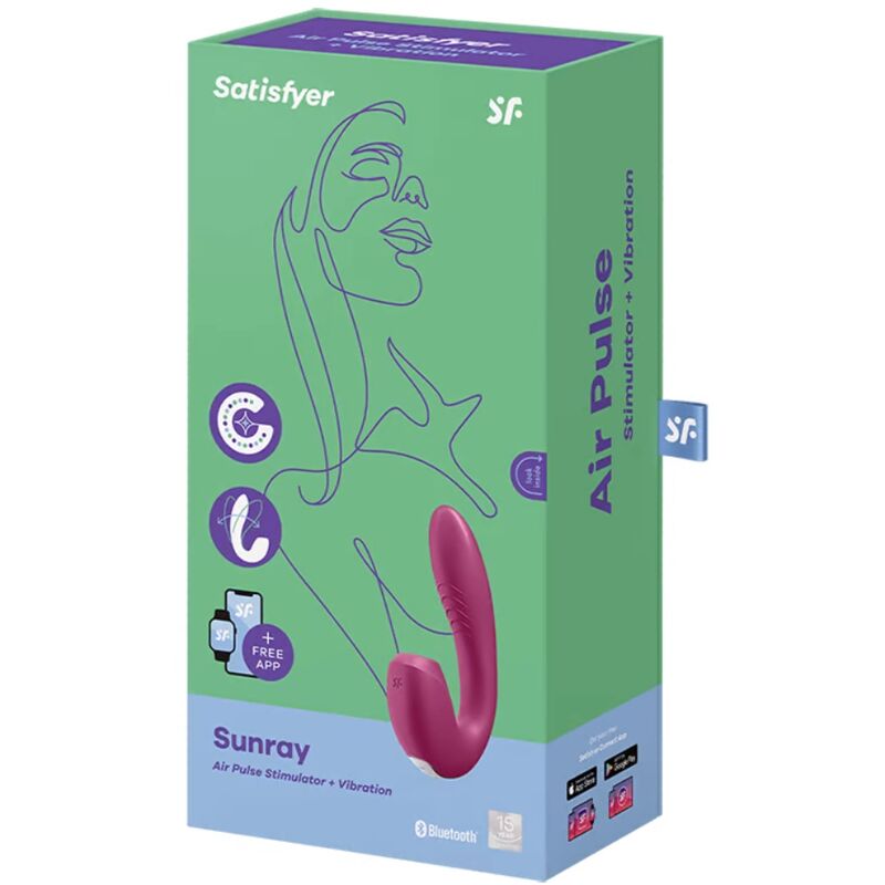 Satisfyer - Aplicativo Estimulador E Vibrador Sunray Vermelho