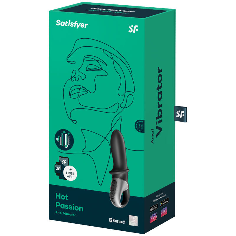 SATISFYER - HOT PASSION VIBRADOR ANAL APP PRETO