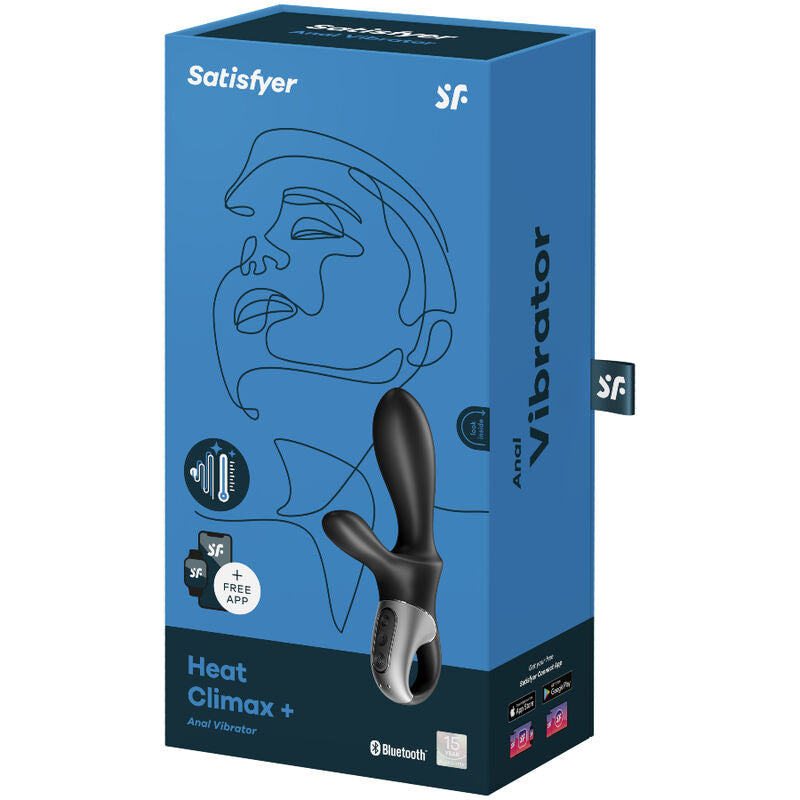SATISFYER - HEAT CLIMAX+ VIBRADOR ANAL APP PRETO