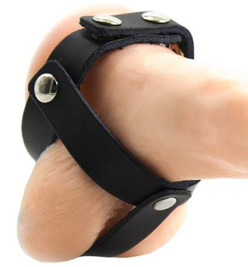 OHMAMA FETISH - FUNDA DE CASTIDADE EM COURO PARA TESTÍCULOS