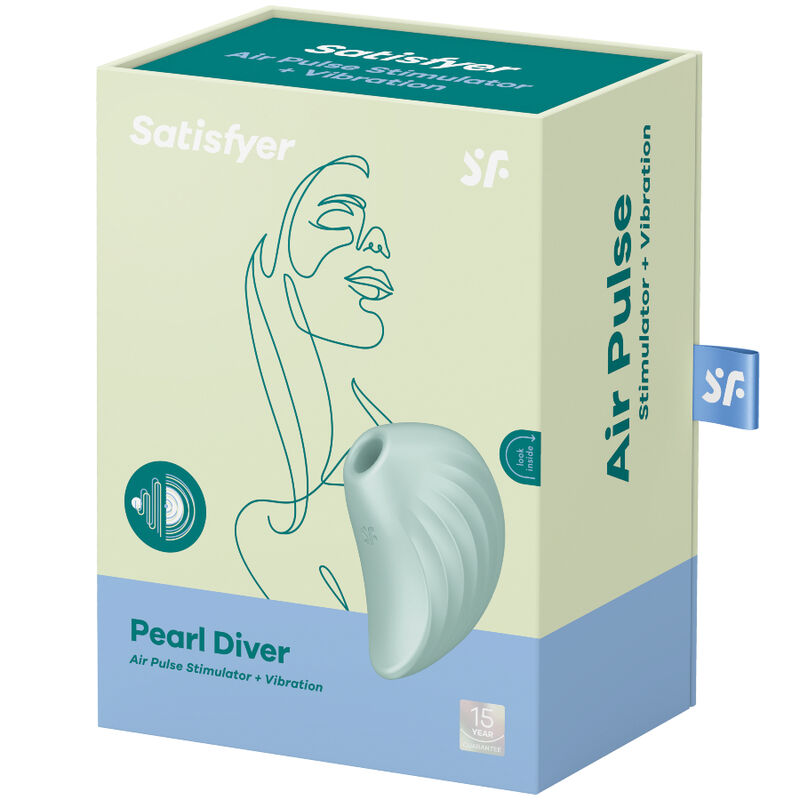 SATISFYER - ESTIMULADOR E VIBRADOR DE PULSO DE AR PEARL DIVER VIOLETA