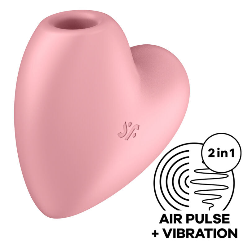 SATISFYER - CUTIE HEART ESTIMULADOR E VIBRADOR AZUL
