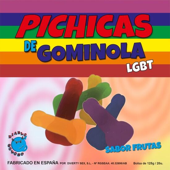 PRIDE - MINI PÉNIS DE GOMINOLA FRUTAS LGBT