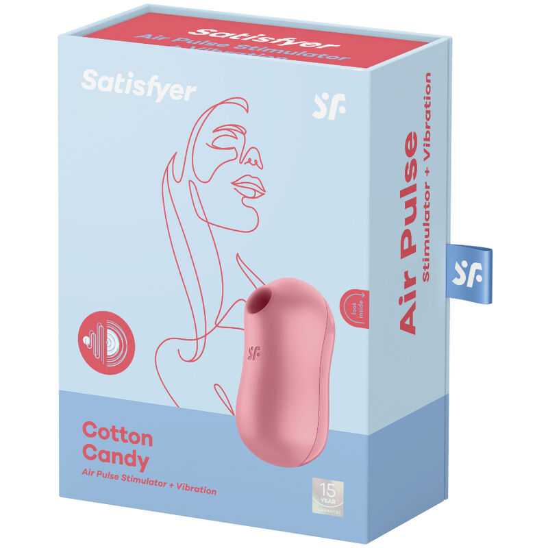SATISFYER - PURPLE COTTON CANDY STIMULATOR AND VIBRATOR