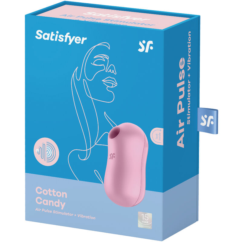 SATISFYER - ESTIMULADOR E VIBRADOR DE PULSO DE AR COTTON CANDY ROSA