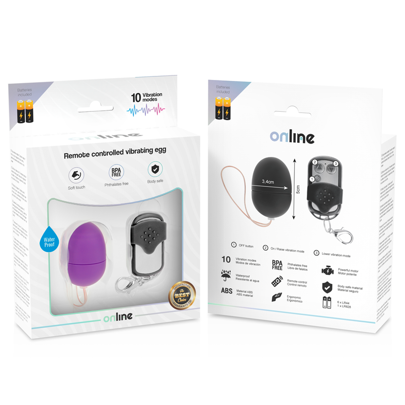 Online - Ovo Vibrante Com Controle Remoto S Lilac