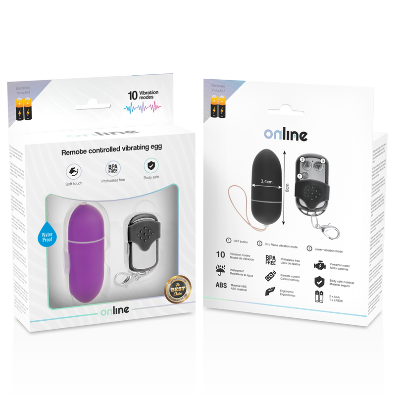 Online - Ovo Vibrante Com Controle Remoto L Lilac