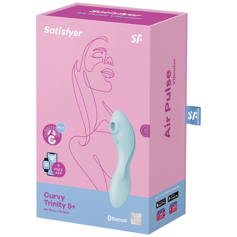 SATISFYER - CURVY TRINITY 5 ESTIMULADOR E VIBRADOR COM APP BRANCO