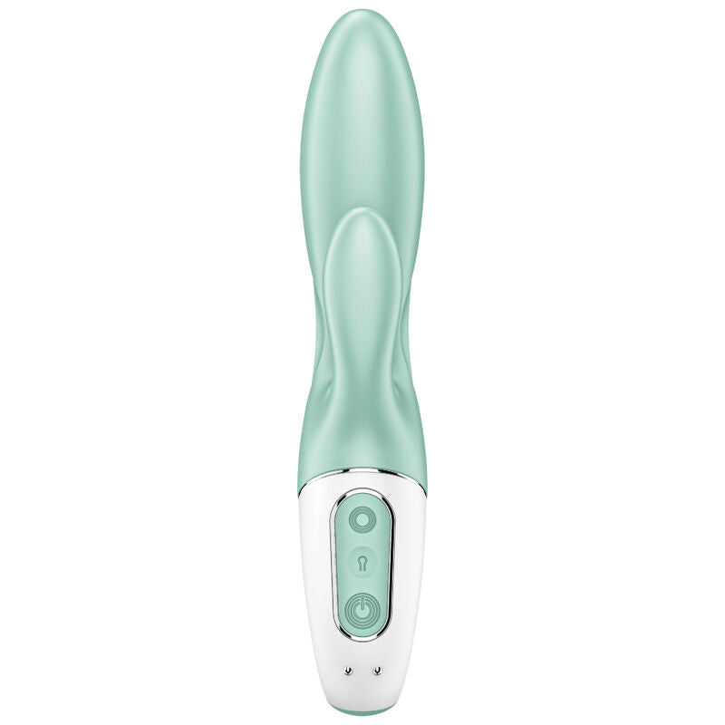 SATISFYER - AIR PUMP BUNNY 5+ VIBRADOR RABBIT INSUFLÁVEL COM APP VERDE