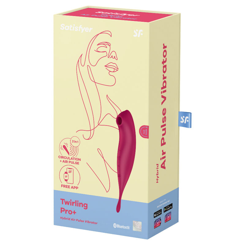 SATISFYER - TWIRLING PRO+ STIMULATOR AND VIBRATOR WITH RED APP