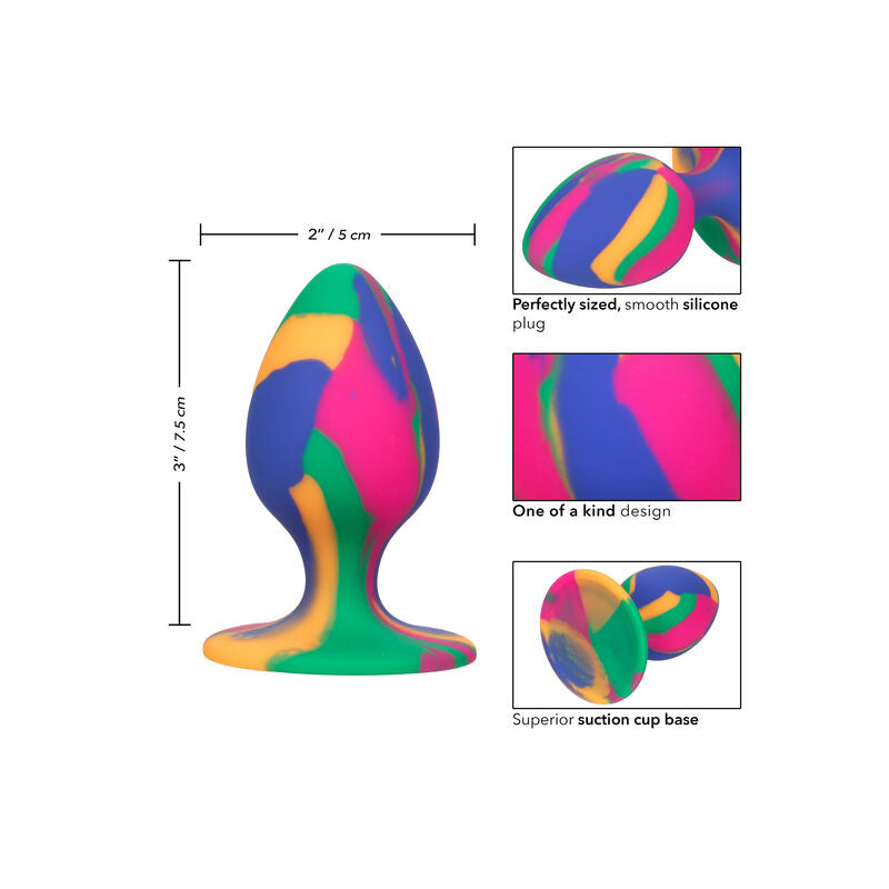 CALEXOTICS - CHEEKY PLUG ANAL MÉDIO TIE-DYE