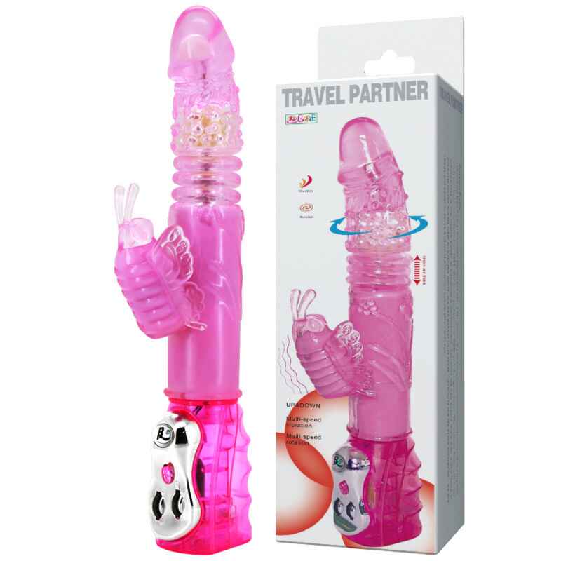 BAILE - TRAVEL PARTNER ROTATIVO PARA CIMA E PARA BAIXO RABBIT ROSA