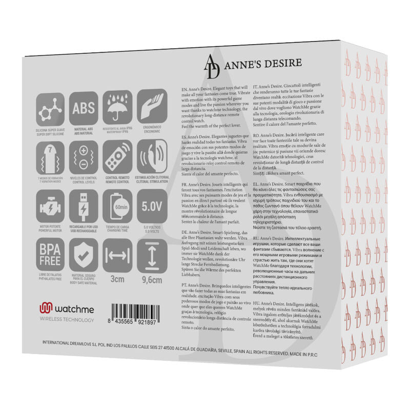 ANNE'S DESIRE - PANTY PLEASURE TECHNOLOGY WATCHME BLACK/GOLD