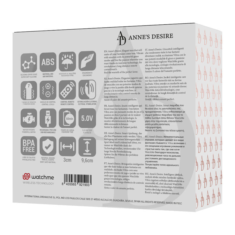 ANNE'S DESIRE - PANTY PLEASURE TECNOLOGIA WATCHME PRETO