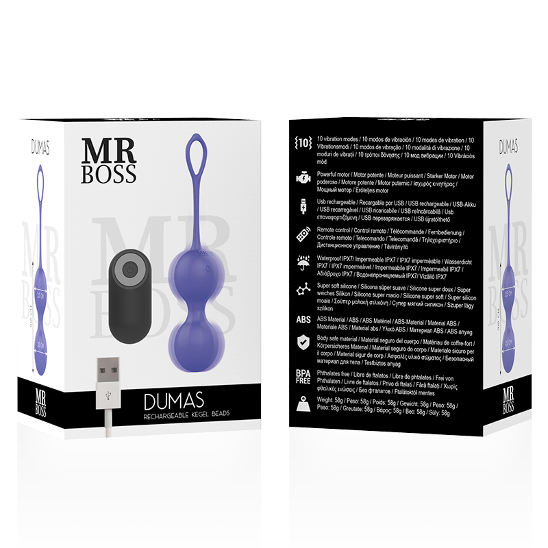 MR BOSS - DUMAS BOLAS VIBRADORAS COM CONTROLO REMOTO
