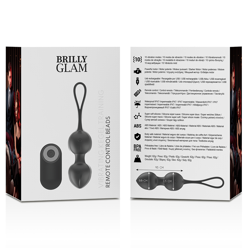 Brilly Glam - Vibrierende Kegelperlen Fernbedienung