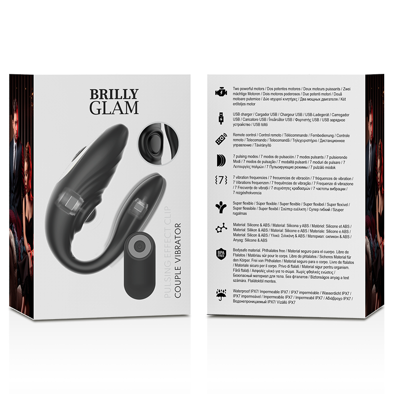 BRILLY GLAM - ESTIMULADOR PARA CASAIS COM PULSAÇÃO E VIBRAÇÃO COM CONTROLO REMOTO