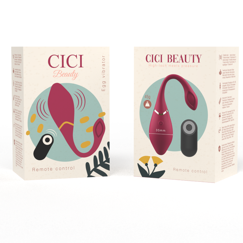 CICI BEAUTY - OVO VIBRADOR EM SILICONE PREMIUM COM CONTROLO REMOTO
