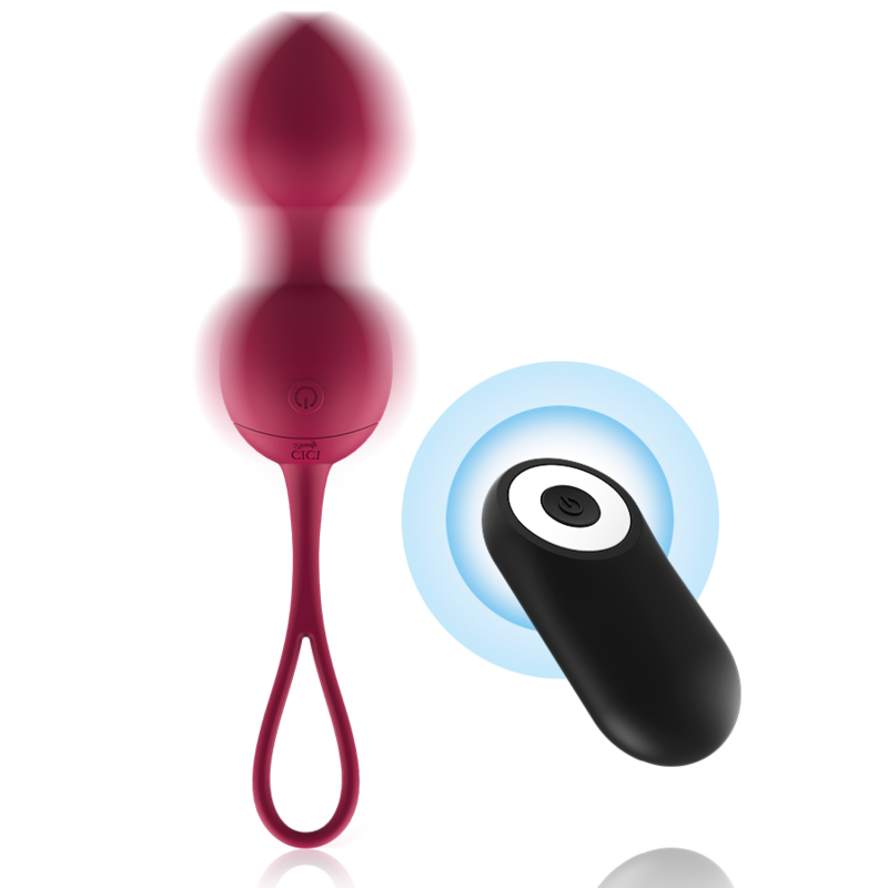 Cici Beauty - Controle Remoto Premium Silicone 3 Vibrantes Kegel Beads