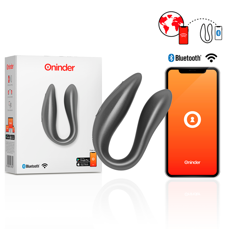 ONINDER - LISBOA ESTIMULADOR PONTO G & CLITÓRIS PRETO - APP GRATUITA