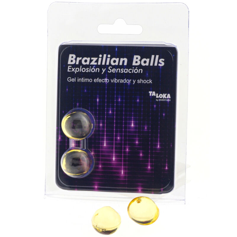 TALOKA - BRAZILIAN BALLS GEL EXCITANTE EFEITO VIBRAÇÃO & SHOCK 2 BOLAS