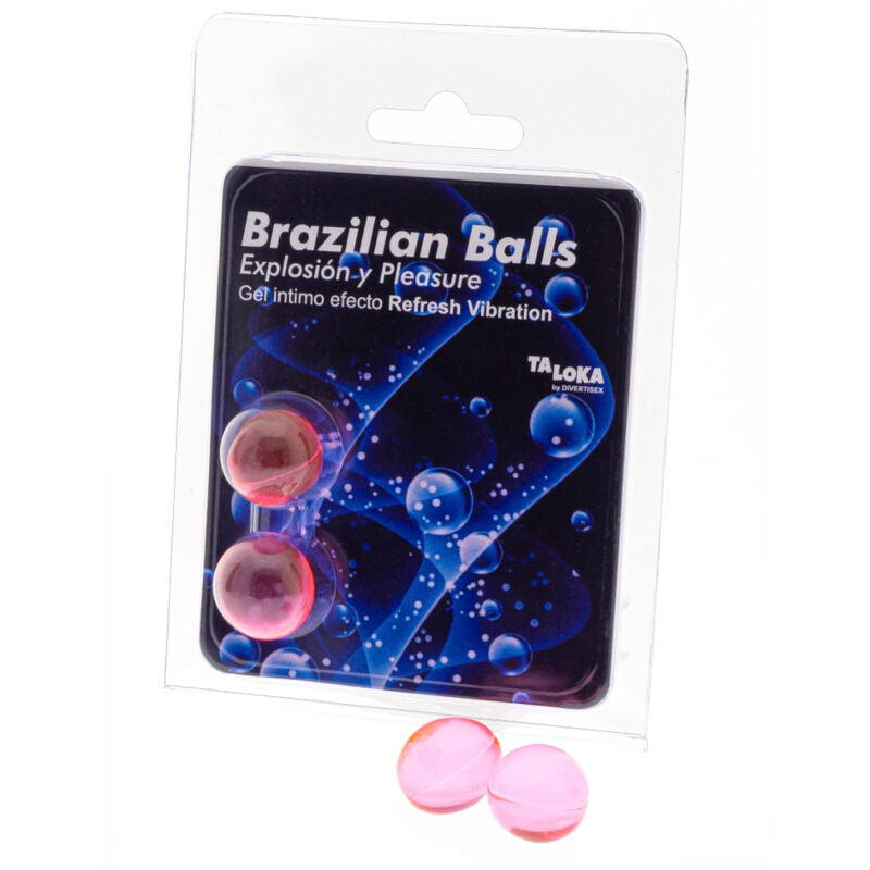 TALOKA - BRAZILIAN BALLS GEL EXCITANTE EFEITO VIBRAÇÃO REFRESCANTE 2 BOLAS
