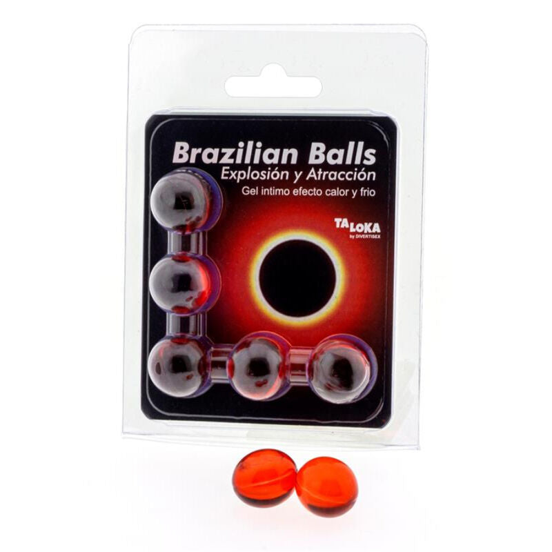 TALOKA - BRAZILIAN BALLS GEL EXCITANTE EFEITO CALOR E FRIO 5 BOLAS