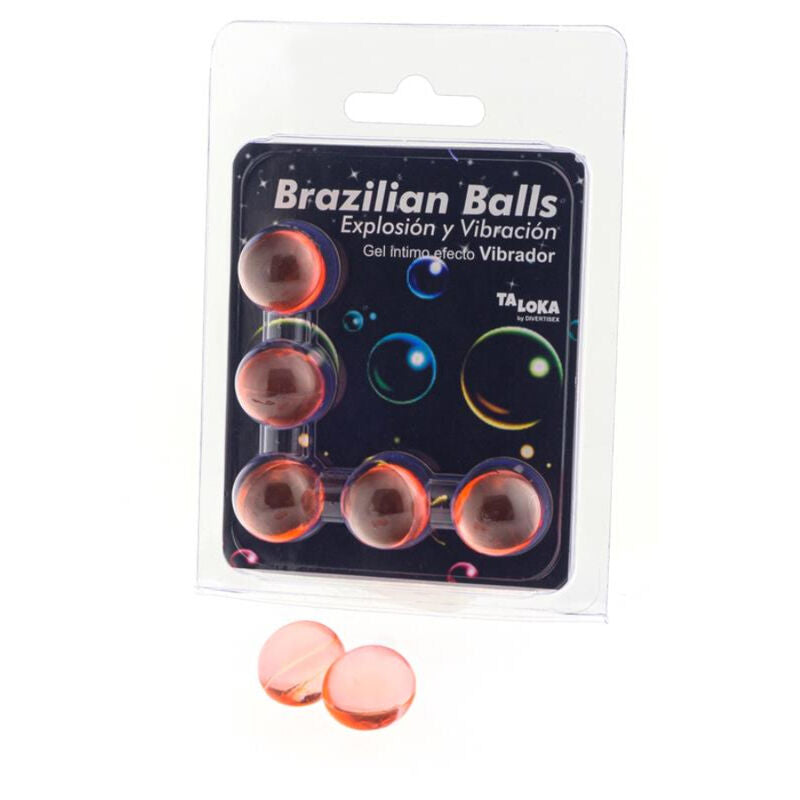TALOKA - BRAZILIAN BALLS GEL EXCITANTE EFEITO VIBRAÇÃO 5 BOLAS