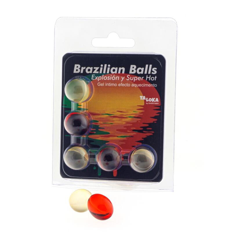 TALOKA - BRAZILIAN BALLS GEL EXCITANTE EFEITO SUPER QUENTE 5 BOLAS