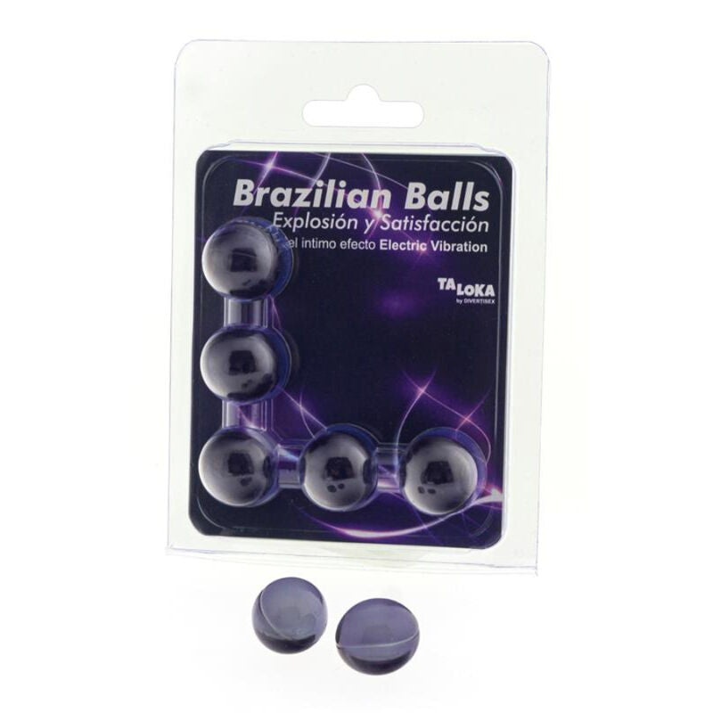TALOKA - BRAZILIAN BALLS GEL EXCITANTE EFEITO VIBRAÇÃO ELÉCTRICA 5 BOLAS