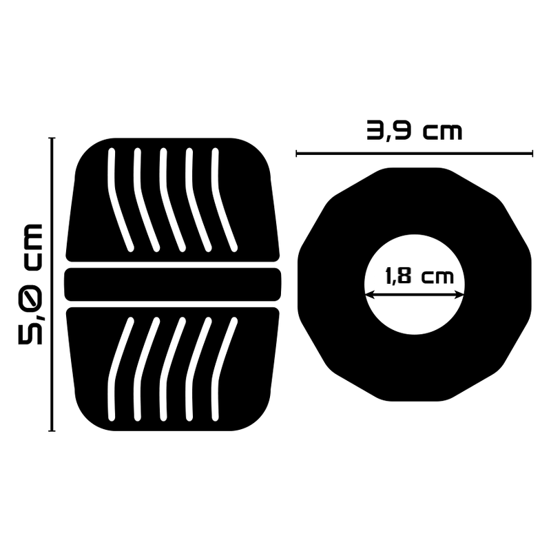 POWERING - ANEL PÊNIS SUPER FLEXÍVEL E RESISTENTE 5 CM PR11 PRETO