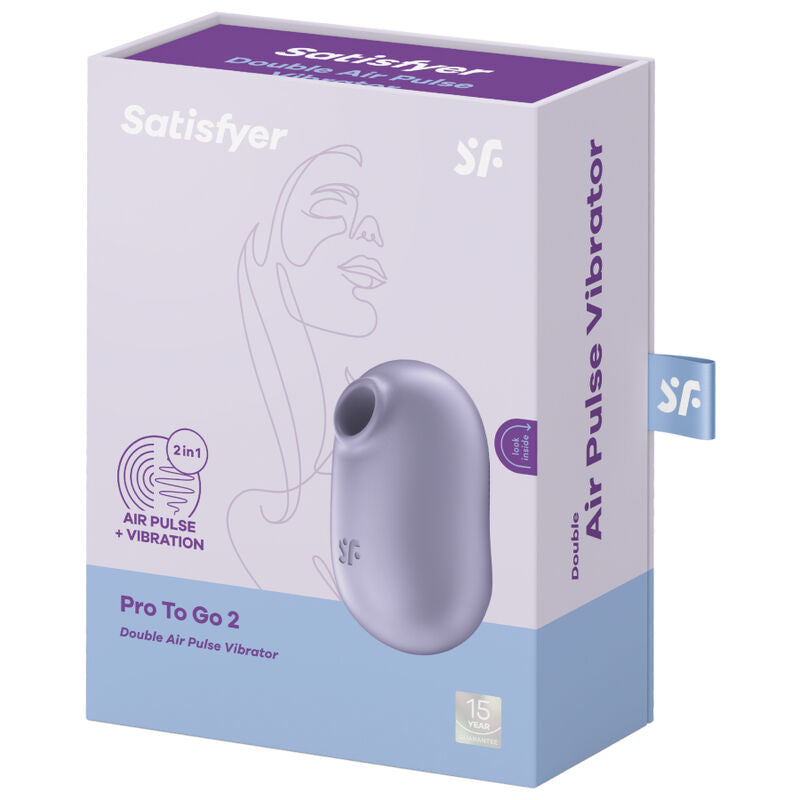SATISFYER - PRO TO GO 2 PURPLE DOUBLE STIMULATOR AND VIBRATOR