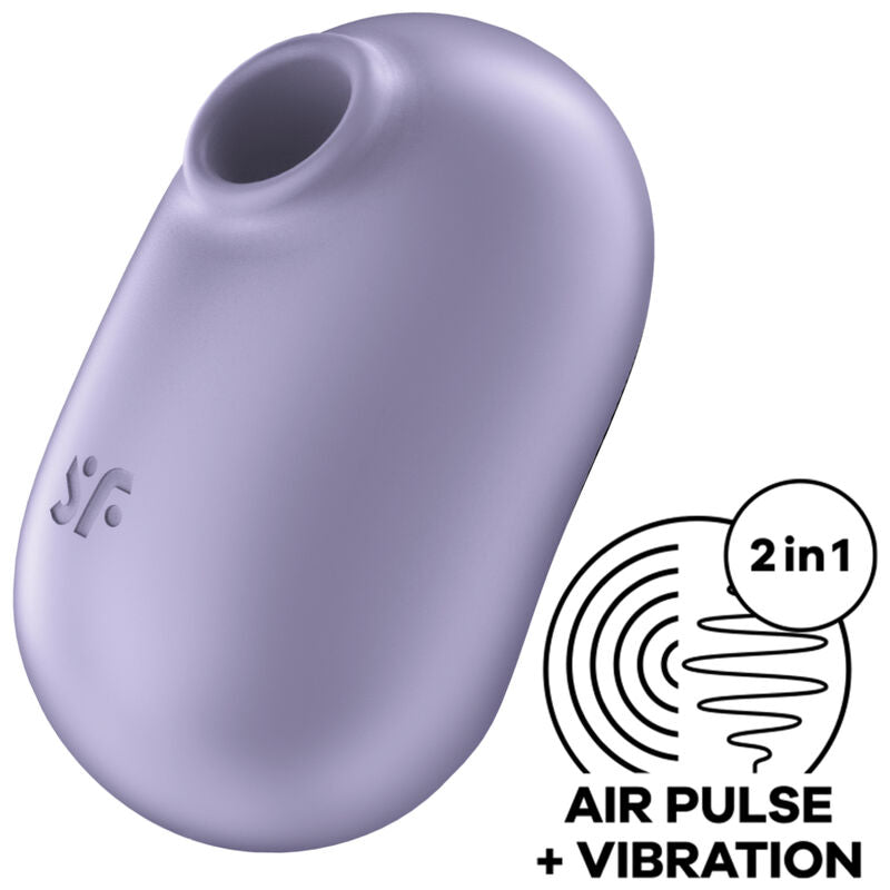 SATISFYER - PRO TO GO 2 ESTIMULADOR E VIBRADOR DUPLO ROXO