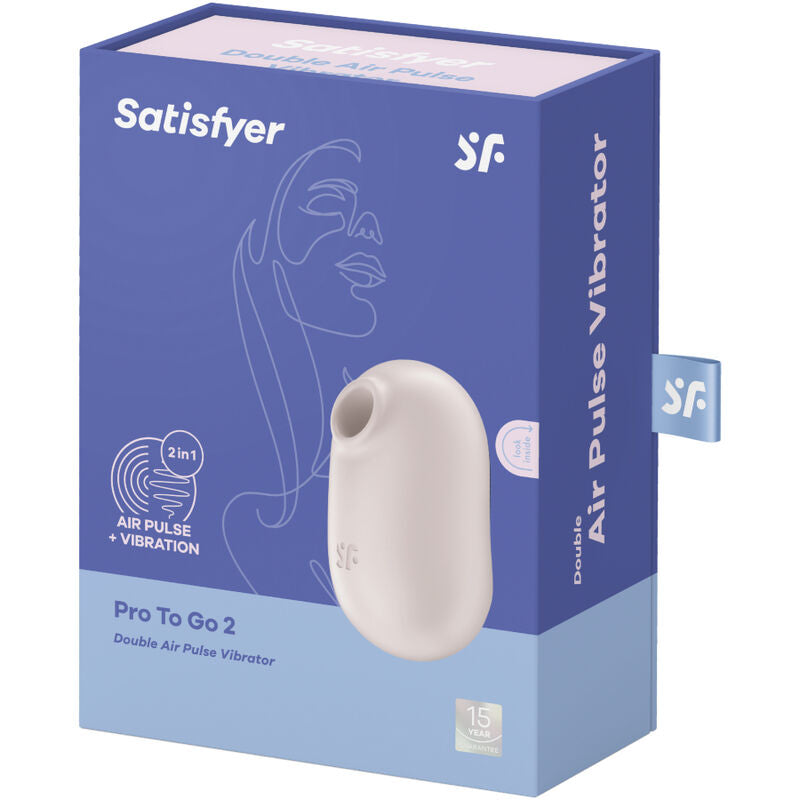 SATISFYER - PRO TO GO 2 PURPLE DOUBLE STIMULATOR AND VIBRATOR