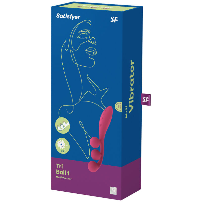 SATISFYER - TRI BALL 1 VIBRADOR MULTIFUNÇÕES VERMELHO